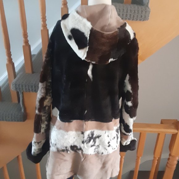 Vintage Cowhide Coat- Women's Size M - Picture 7 of 14